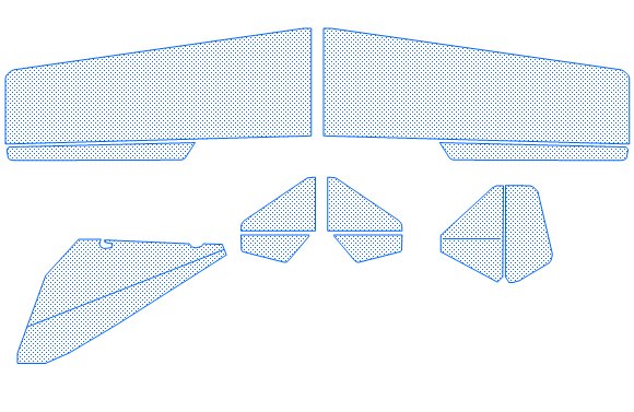 Sail set for X-AIR Standard drawing CAD